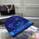 Blue Casual Simplicity Letter Patchwork Hat