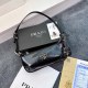 Black Simplicity Letter Zipper Bags