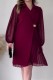 Red Casual Solid Patchwork Pleated Turndown Collar Long Sleeve Dresses