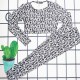 Black Sexy Print Letter Swimwears