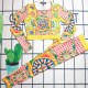 Yellow Sexy Print Patchwork Letter Swimwears
