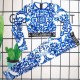 Blue Sexy Print Patchwork Letter Swimwears