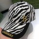 White Casual Street Letter Embroidered Patchwork Hat