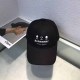 Black Street Simplicity Letter Patchwork Hat