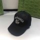 Black Casual Street Letter Patchwork Hat