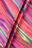 Colour Sexy Casual Print Backless Off the Shoulder Long Sleeve Dresses