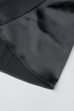 Black Sexy Solid Patchwork Backless Strapless Long Dress Dresses