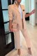 Apricot Work Elegant Print Letter Turn-back Collar Long Sleeve Two Pieces