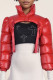 Red Street Solid Patchwork Zipper Mandarin Collar Outerwear