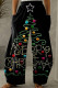 Black Casual Print Patchwork Pocket Loose High Waist Wide Leg Full Print Bottoms