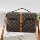Brown Daily Letter Patchwork Bags