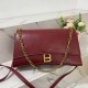 Burgundy Casual Simplicity Letter Chains Bags