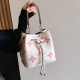 Pink Street Letter Patchwork Draw String Bags