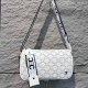 White Casual Street Letter Patchwork Zipper Bags