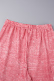 Pink Street Solid Patchwork Pocket Zipper O Neck Long Sleeve Two Pieces