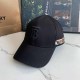Black Street Simplicity Letter Embroidered Hat