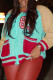 Blue Casual Embroidery Patchwork Pocket Zipper O Neck Outerwear