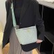 Green Casual Letter Patchwork Bags