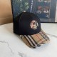 Black Street Simplicity Letter Embroidered Patchwork Hat