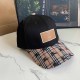 Black Casual Simplicity Letter Patchwork Hat