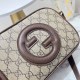 Brown Casual Street Letter Zipper Bags