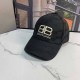 Black Casual Street Letter Embroidered Hat