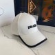 White Casual Street Letter Embroidered Hat