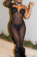 Black Sexy Solid Patchwork O Neck Skinny Jumpsuits