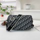 Black Gray Casual Street Letter Zipper Bags