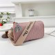 Pink Casual Street Letter Zipper Bags