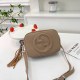 Khaki Casual Simplicity Letter Solid Tassel Zipper Bags