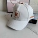 White Casual Street Letter Embroidered Hat