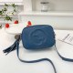 Blue Casual Simplicity Letter Solid Tassel Zipper Bags