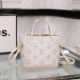 White Blue Casual Street Letter Patchwork Bags