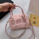 Pink Casual Simplicity Letter Zipper Bags