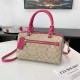 Rose Red Casual Street Letter Geometric Patchwork Zipper Bags