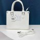 White Casual Simplicity Letter Patchwork Bags