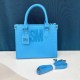 Sky Blue Casual Simplicity Letter Patchwork Bags
