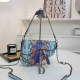 Blue Street Animal Print Patchwork Zipper Bags