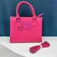 Rose Red Casual Simplicity Letter Patchwork Bags
