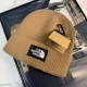 Khaki Street Simplicity Letter Patchwork Hat