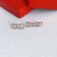 Silver Street Simplicity Letter Patchwork Rhinestone Earrings