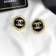 Black Simplicity Letter Patchwork Earrings