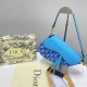 Blue Casual Street Letter Geometric Patchwork Asymmetrical Bags