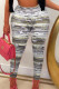 Multicolor Casual Print Patchwork Regular Mid Waist Pencil Full Print Bottoms