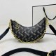 Black Casual Street Letter Chains Zipper Bags