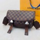 Dark Brown Casual Street Plaid Patchwork Bags