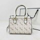 White Street Elegant Letter Patchwork Zipper Bags