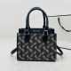 Black Street Elegant Letter Patchwork Zipper Bags