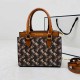 Brown Street Elegant Letter Patchwork Zipper Bags